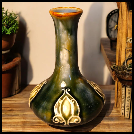 Circa 1900 English Arts and Crafts Royal Doulton Stoneware Lily Partington/Olive Dale Bottle Form Bud Vase