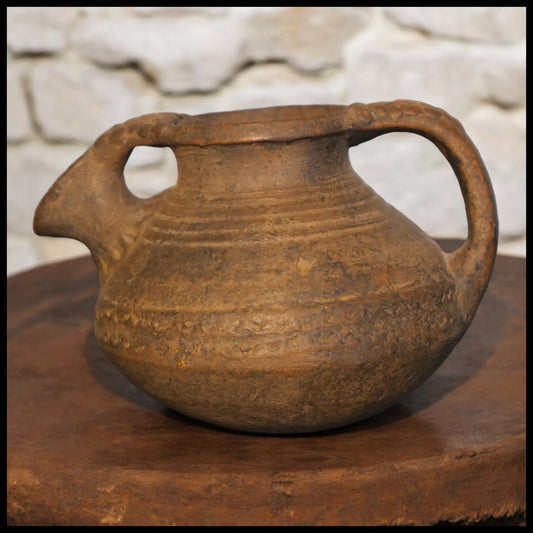 Early 20th Century South Asian Clay Milk Pitcher from Swat Valley, Pakistan