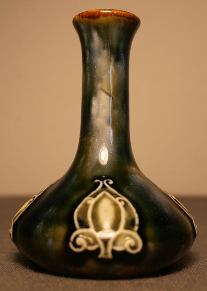 Circa 1900 English Arts and Crafts Royal Doulton Stoneware Lily Partington/Olive Dale Bottle Form Bud Vase