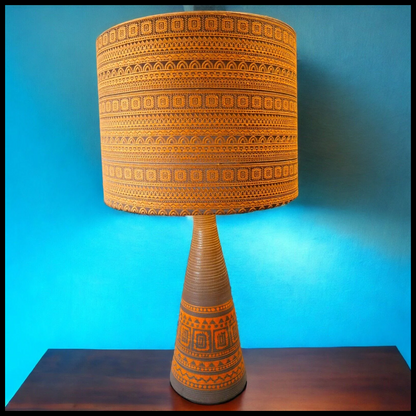 1960’s Italian Mid Century Modern Bitossi Pottery Native American Style Lamp