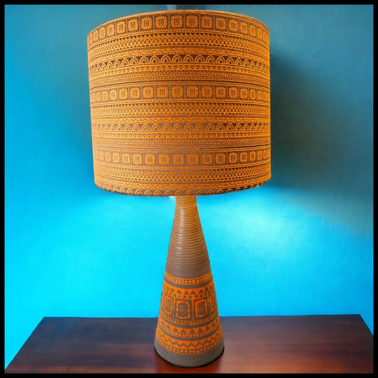 1960’s Italian Mid Century Modern Bitossi Pottery Native American Style Lamp