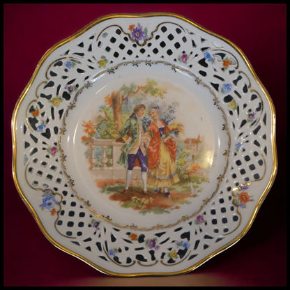 Post-WWII Era Cico China Victorian/Floral Motifs Plate (Germany U.S. Zone)