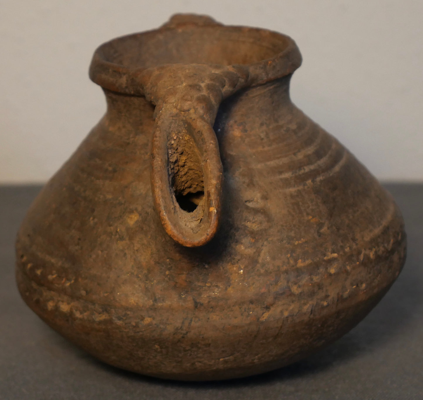 Early 20th Century South Asian Clay Milk Pitcher from Swat Valley, Pakistan