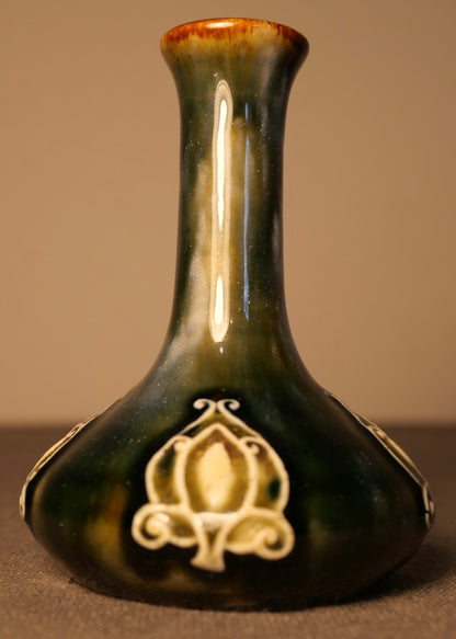 Circa 1900 English Arts and Crafts Royal Doulton Stoneware Lily Partington/Olive Dale Bottle Form Bud Vase