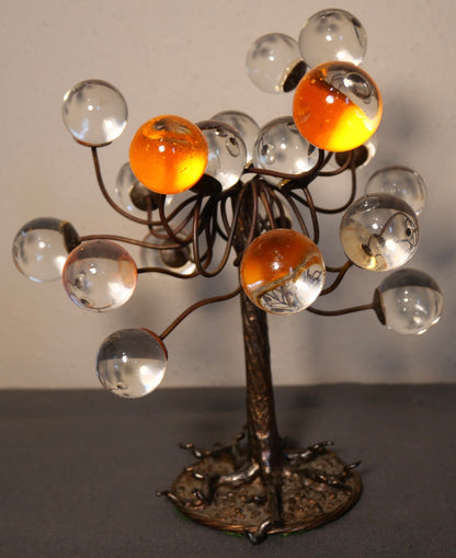 1960’s Dominick Laruccia Jr. Mid Century Modern Copper and Glass Tree Sculpture (American)