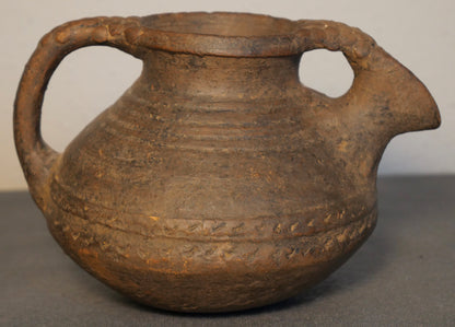 Early 20th Century South Asian Clay Milk Pitcher from Swat Valley, Pakistan