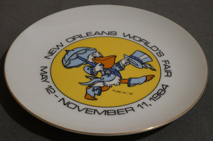 Vintage 1984 New Orleans World's Fair Porcelain Souvenir Seymore D. Fair Plate