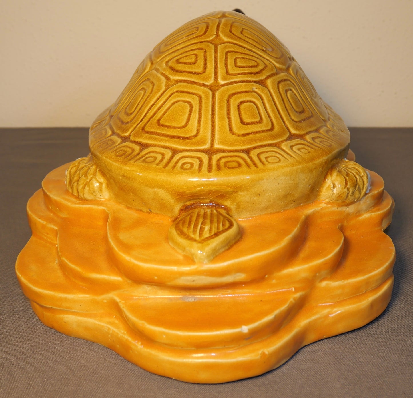 Mid 20th Century Chinese Shiwan Pottery Feng Shui Dragon Turtle Sculpture