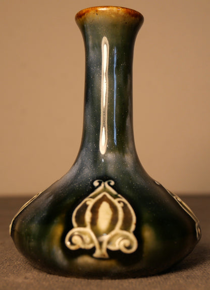 Circa 1900 English Arts and Crafts Royal Doulton Stoneware Lily Partington/Olive Dale Bottle Form Bud Vase