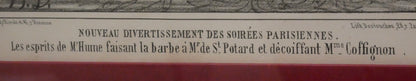 Honore Daumier - "Nouveau Divertissement des Soirées Parisiennes" Framed Lithograph (French) (Circa 1857) (Ces Bons Parisiens)