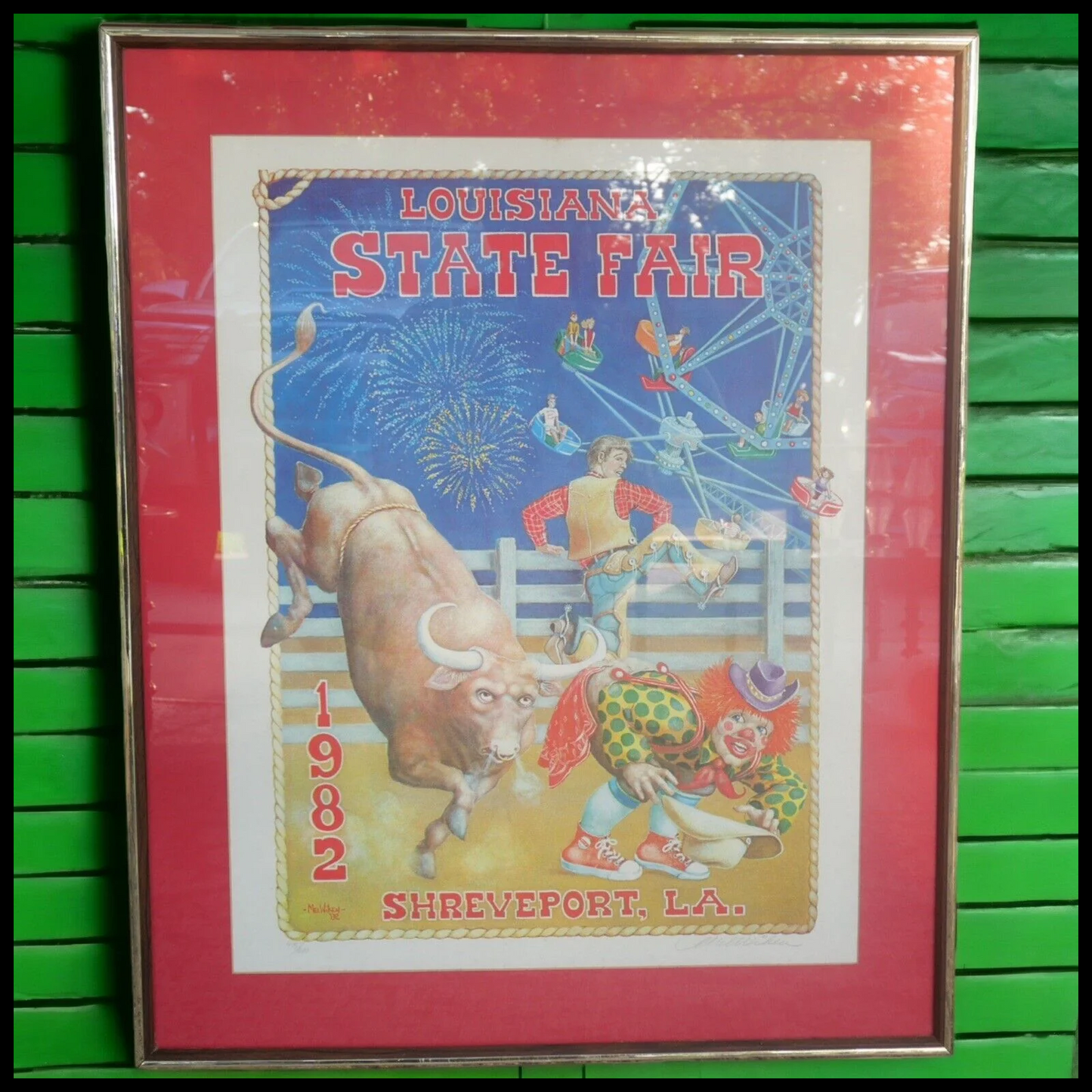 1982 Louisiana State Fair Limited Edition Signed Poster by Mel Wiken (#575/600)