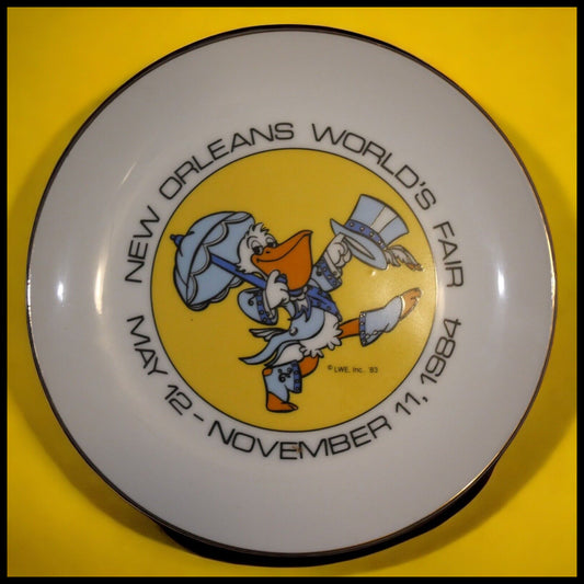 Vintage 1984 New Orleans World's Fair Porcelain Souvenir Seymore D. Fair Plate