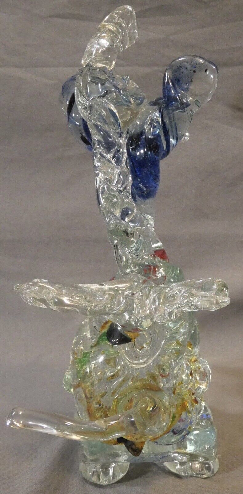 Vintage Abstract Contemporary Style Art Glass Dragon-like Creature Sculpture (20th Century)