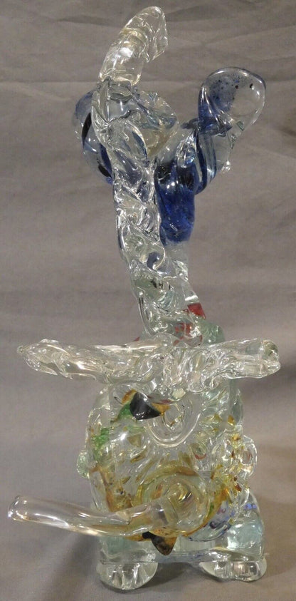 Vintage Abstract Contemporary Style Art Glass Dragon-like Creature Sculpture (20th Century)