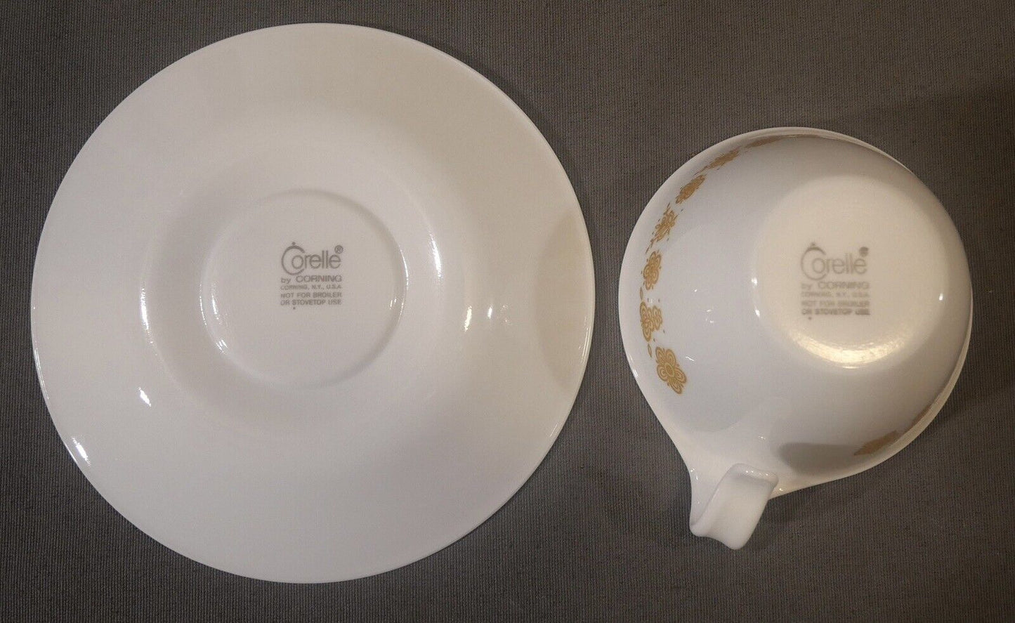 Vintage 1970's American Corelle Ware 26-Piece Butterfly Gold Pattern Coffee Service Set