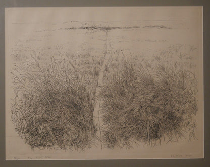 Herbert Fink - "Footpath" Limited Edition Etching (#133/210) (1966) (American)