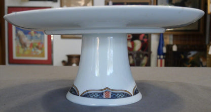 1970's Georges Briard Amethyst Kutani Japanese Porcelain Pedestal Cake Stand