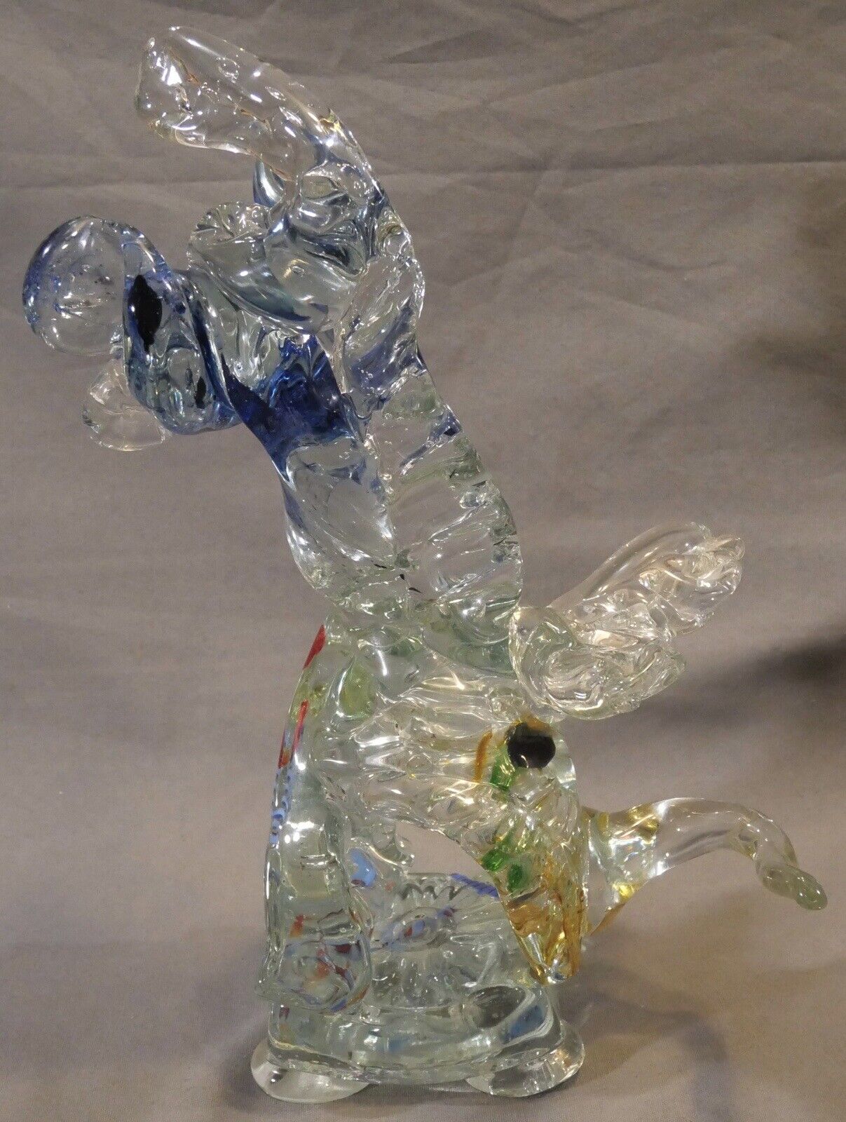 Vintage Abstract Contemporary Style Art Glass Dragon-like Creature Sculpture (20th Century)