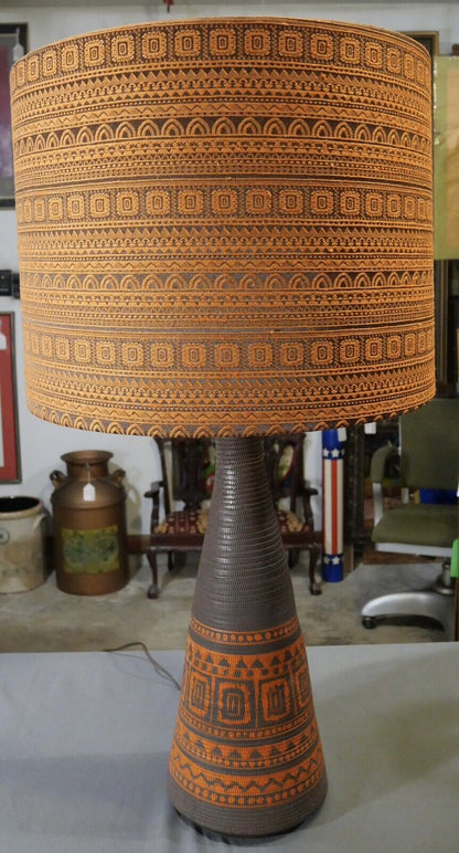 1960’s Italian Mid Century Modern Bitossi Pottery Native American Style Lamp