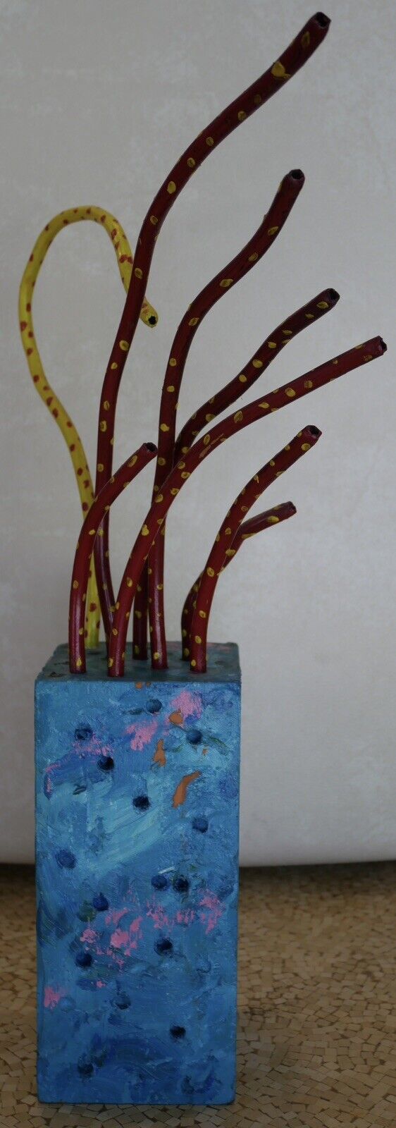 1993 American Contemporary Style Untitled Painted Wooden Sculpture by Perlander