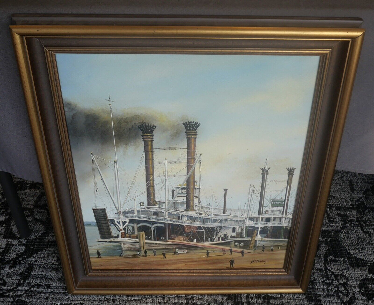 Joseph A. Wilhelm - Steamer John W. Cannon Giclee on Canvas (New Orleans) (20th Century)