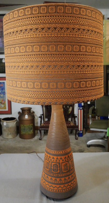 1960’s Italian Mid Century Modern Bitossi Pottery Native American Style Lamp