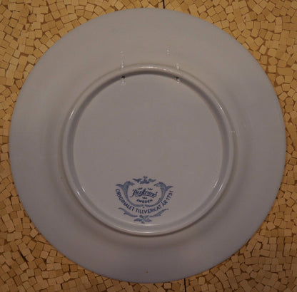 Vintage 1970's Swedish Rorstrand Porcelain "Lycklig fart för Sweriges flaggor" Plate