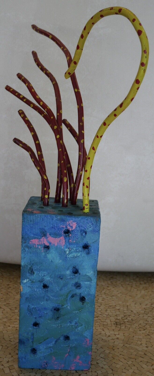 1993 American Contemporary Style Untitled Painted Wooden Sculpture by Perlander