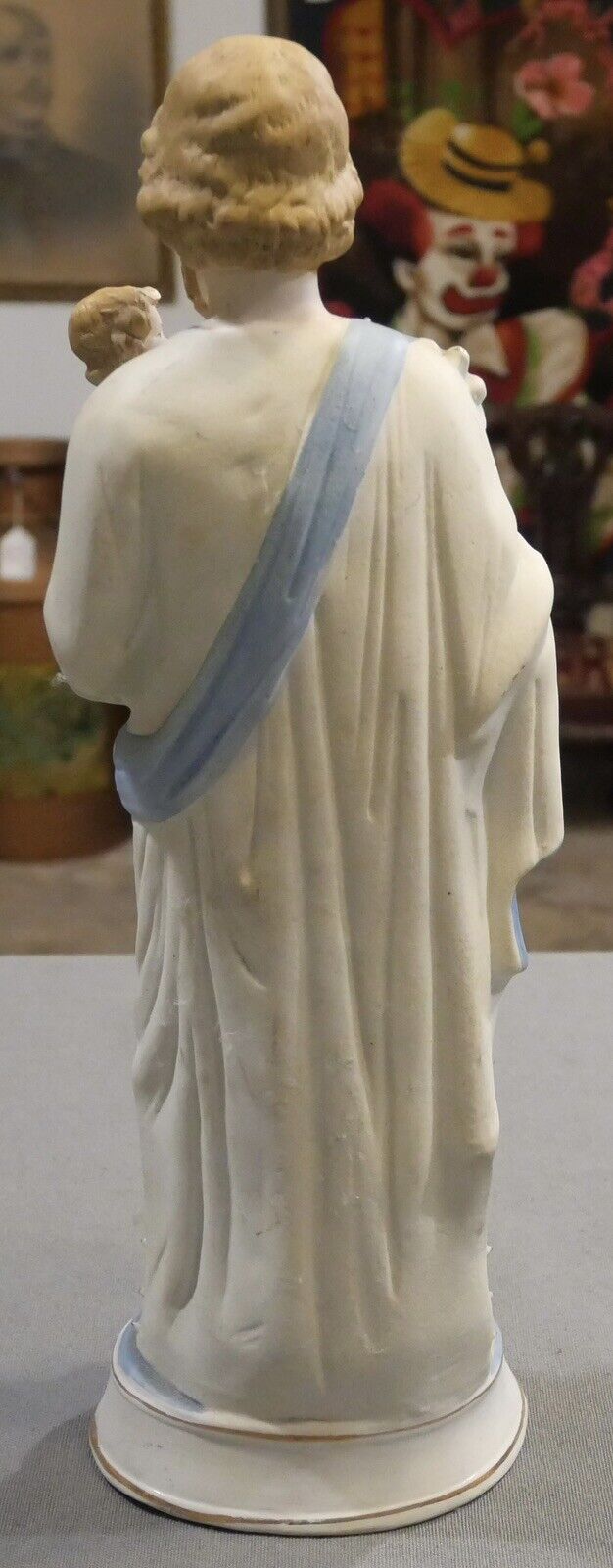 Late 19th Century German Bisque Saint Joseph with Baby Joseph Statue