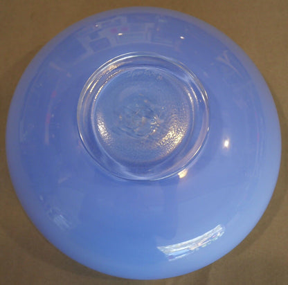 2002 Ipso Facto Art Glass Contemporary Style Two-Tone Blue Centerpiece Bowl