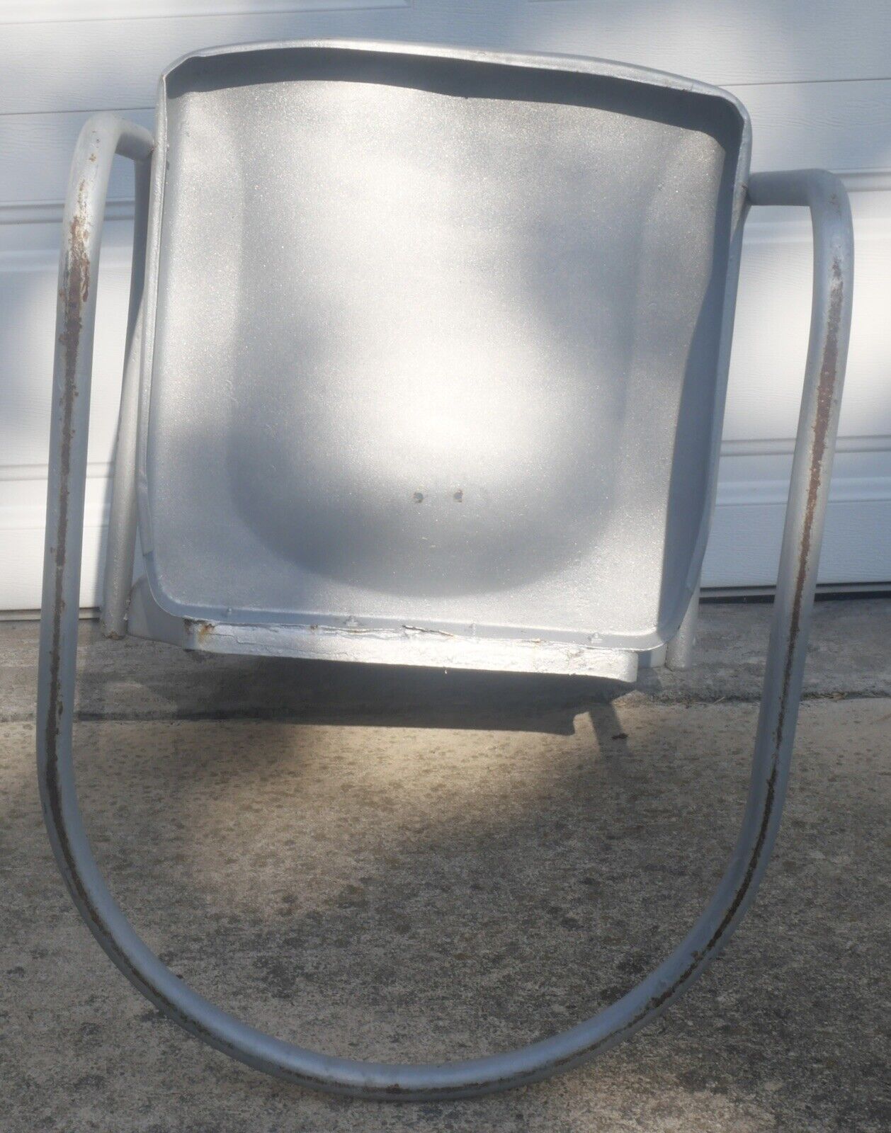 1940 American Mid Century Modern Shott Balcrank Steel Metal Cantilever Lawn Chair