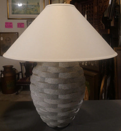 Pair of 1980's American Sunset Lamp Company Post-Modern Stacked Beehive Table Lamps