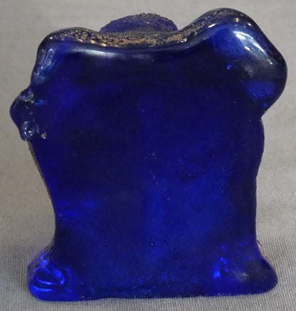 Mitchell Gaudet Art Glass Contemporary Blue Pig Head Sculpture (New Orleans)