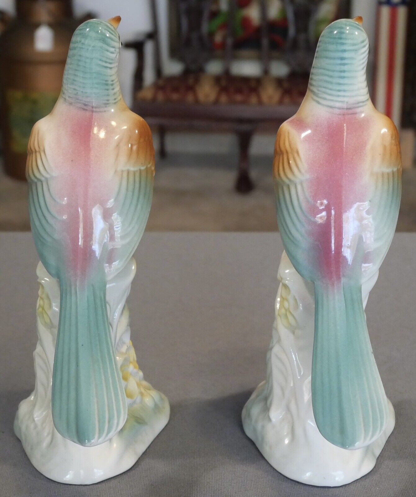 Pair of Mid 20th Century Spaulding China Ceramic Bird Figurines