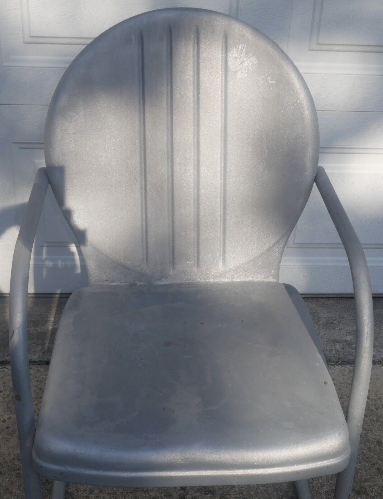 1940 American Mid Century Modern Shott Balcrank Steel Metal Cantilever Lawn Chair