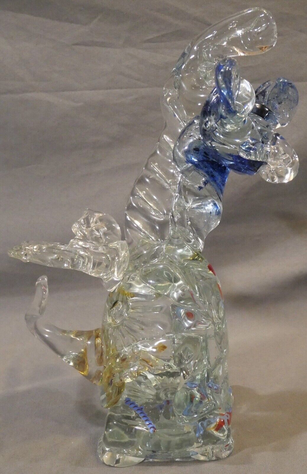 Vintage Abstract Contemporary Style Art Glass Dragon-like Creature Sculpture (20th Century)