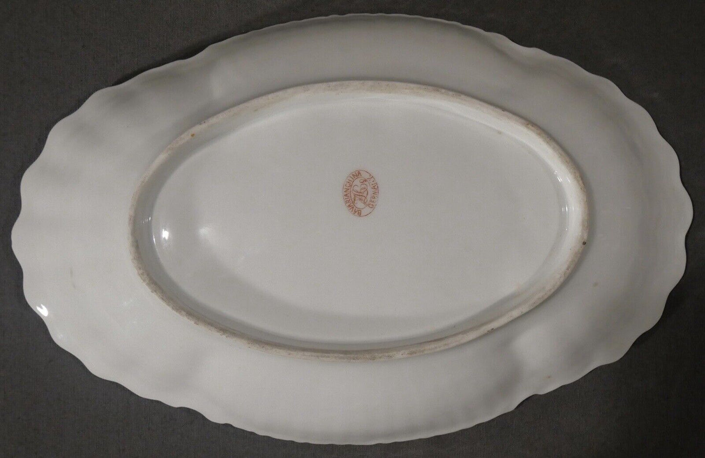 Early 20th Century German FL & Co. Bavarian China Floral Motif Clamshell Bowl